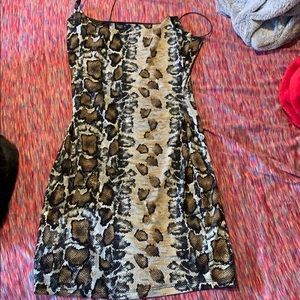 Animal print mini dress